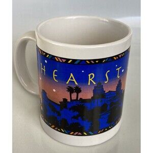 Vintage HEARST CASTLE Sunset California Souvenir Coffee Mug RARE Minty